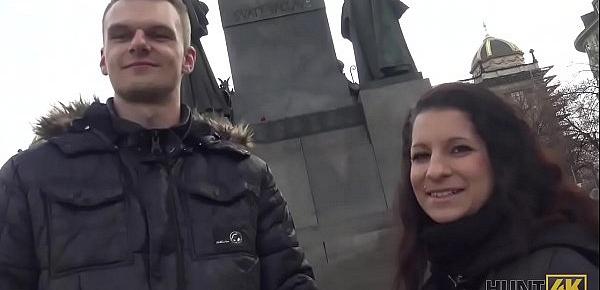  HUNT4K. Hunter finds greedy whore Jocelyne Z on Vaclavs square in Prague